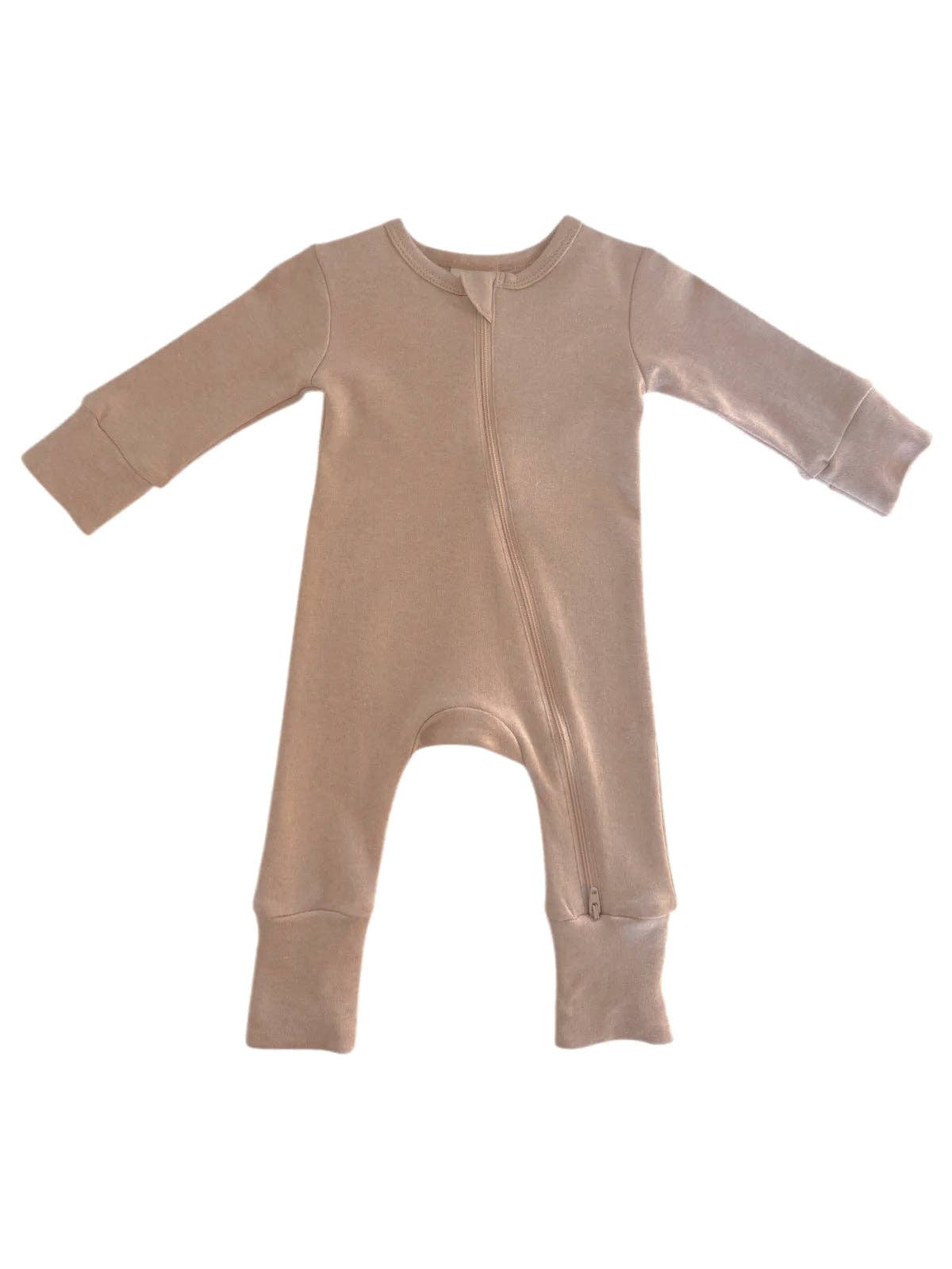 Biscuit / Organic 2-Way Zip Romper