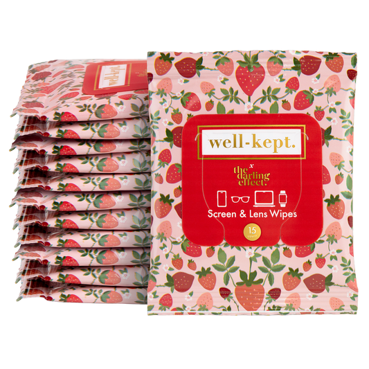 Well-Kept Strawberry Screen & Lens Wipes