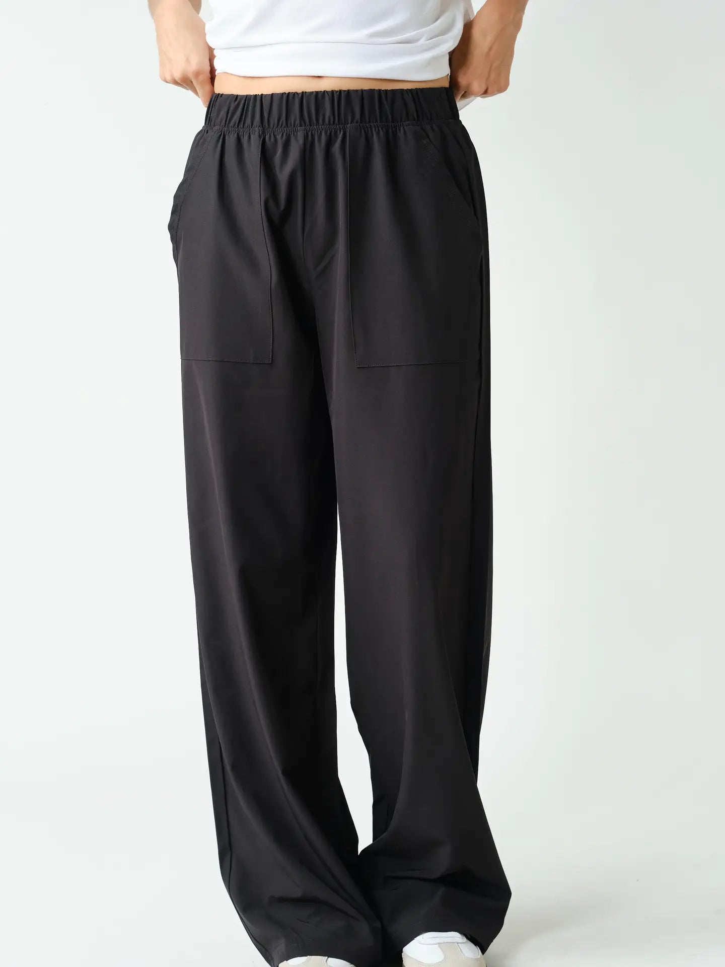 Black Breezy Flow Active Pants