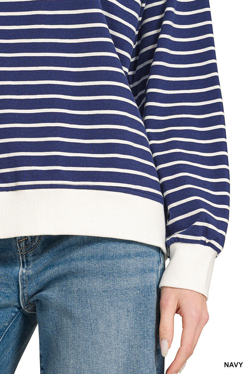 Navy Striped Pullover