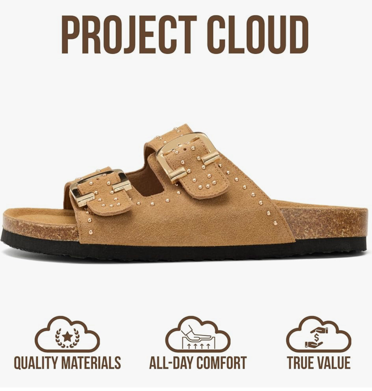 Project Cloud Studded Sandles