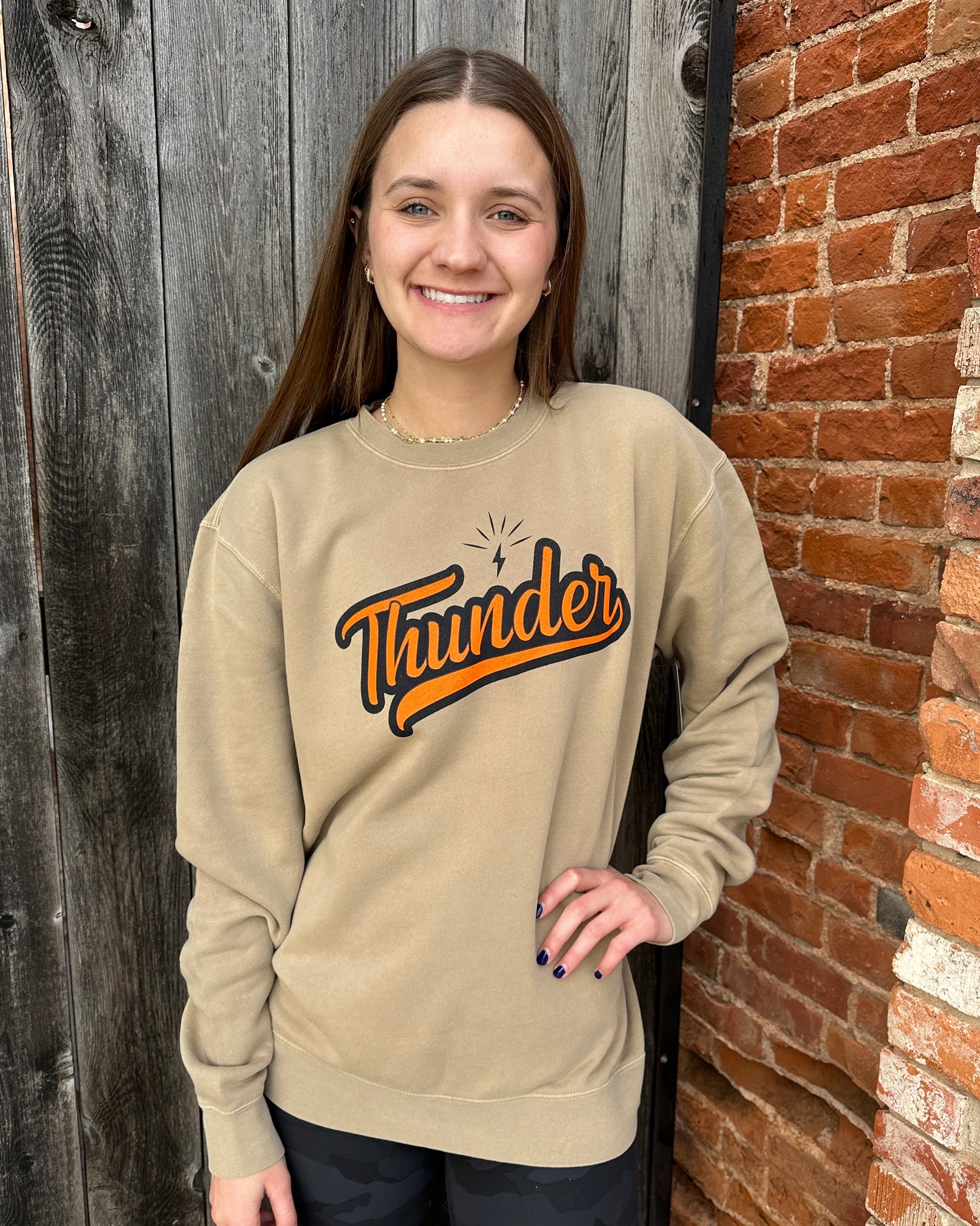 THUNDER Sandstone Crewneck