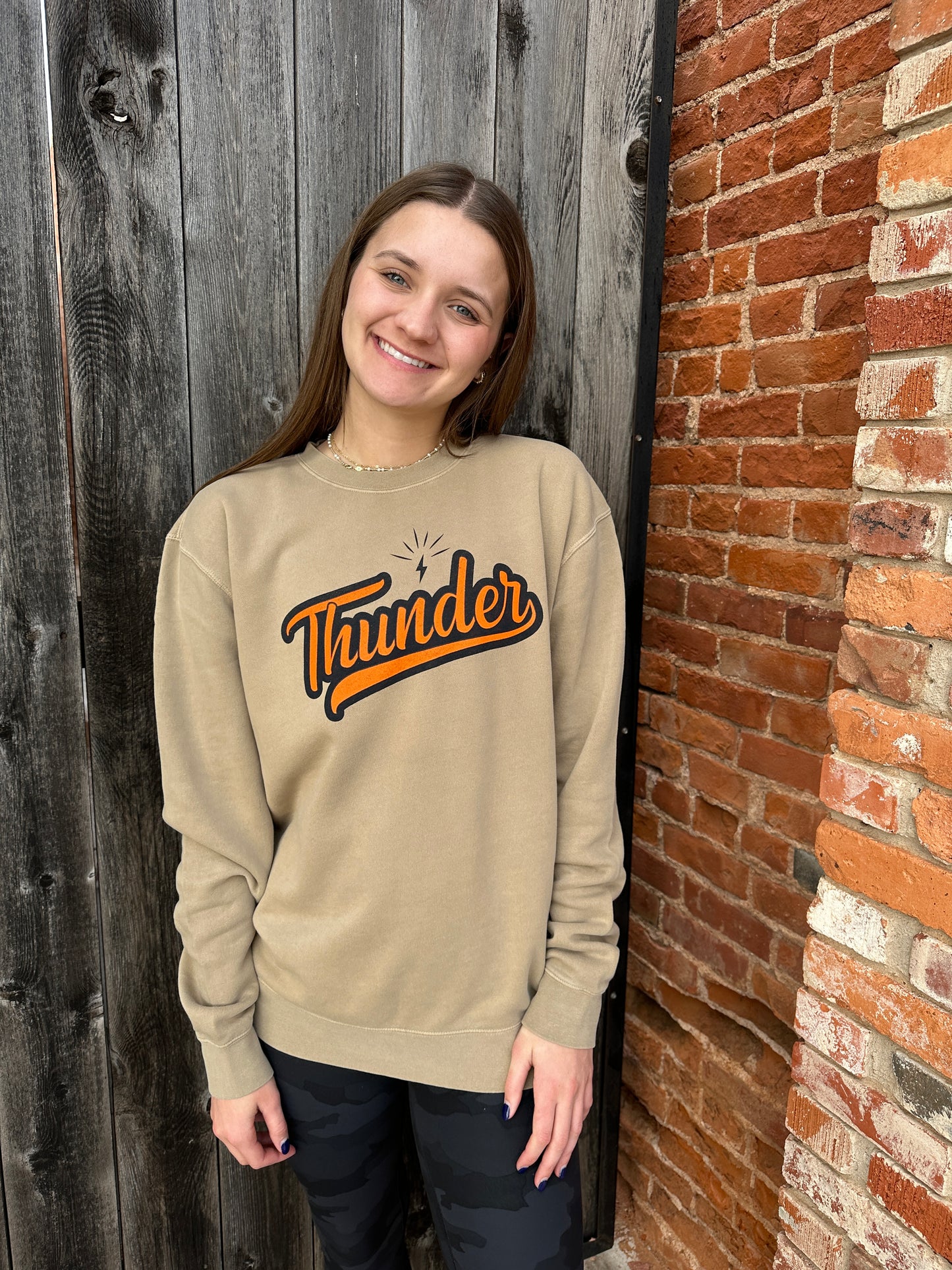THUNDER Sandstone Crewneck