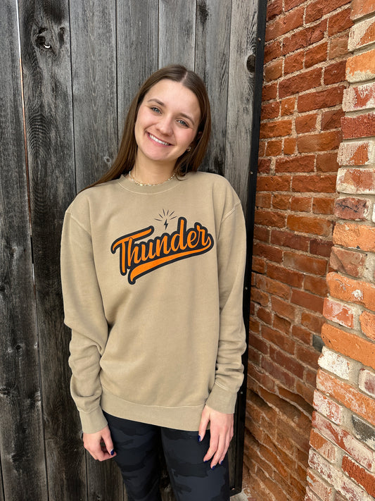 THUNDER Sandstone Crewneck