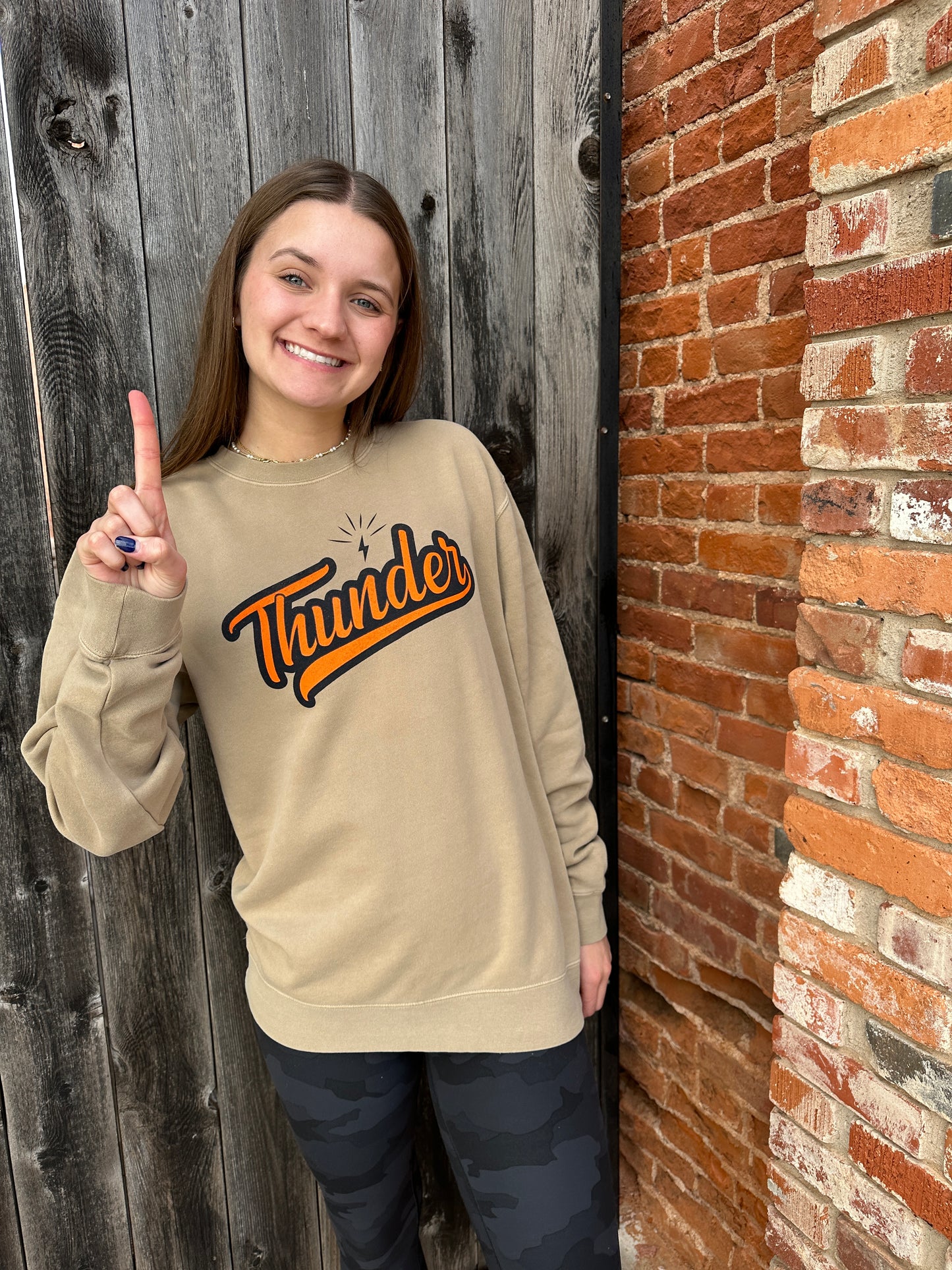 THUNDER Sandstone Crewneck