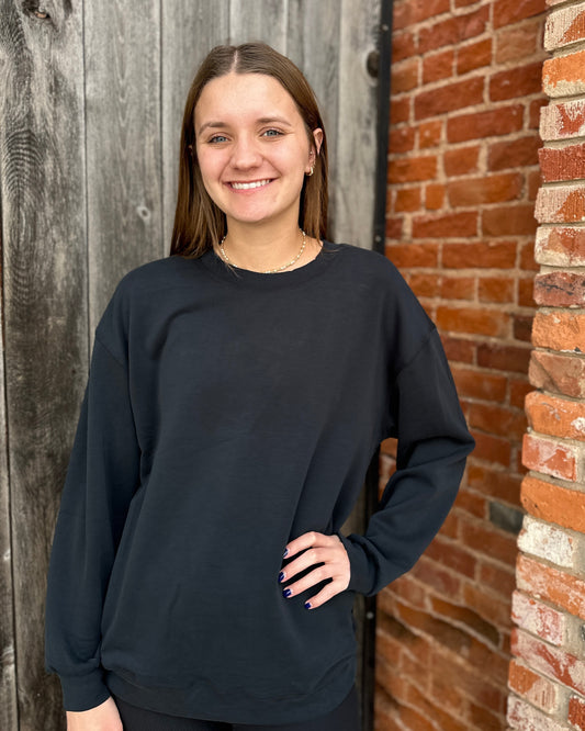 Women's Sofie Soft Modal Oversized Crew Top with Pockets