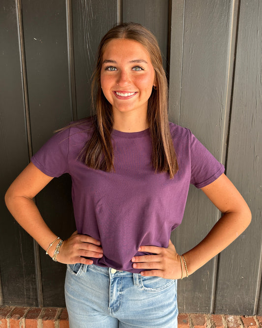 Purple Iris Soft Curve Pima Cotton Tee