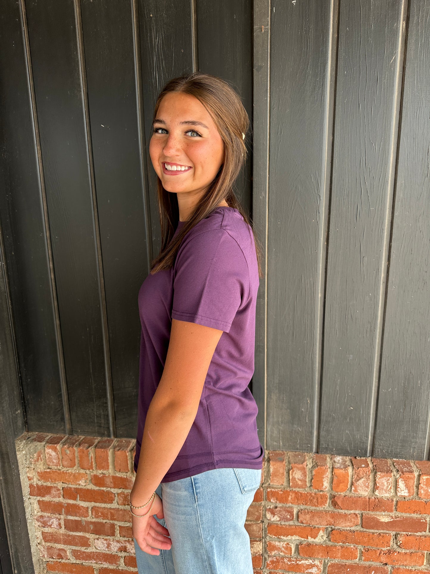 Purple Iris Soft Curve Pima Cotton Tee