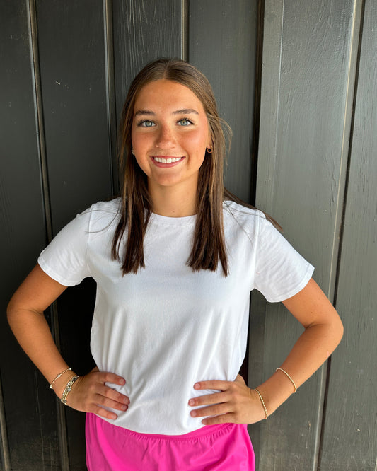 White Soft Curve Pima Cotton Tee