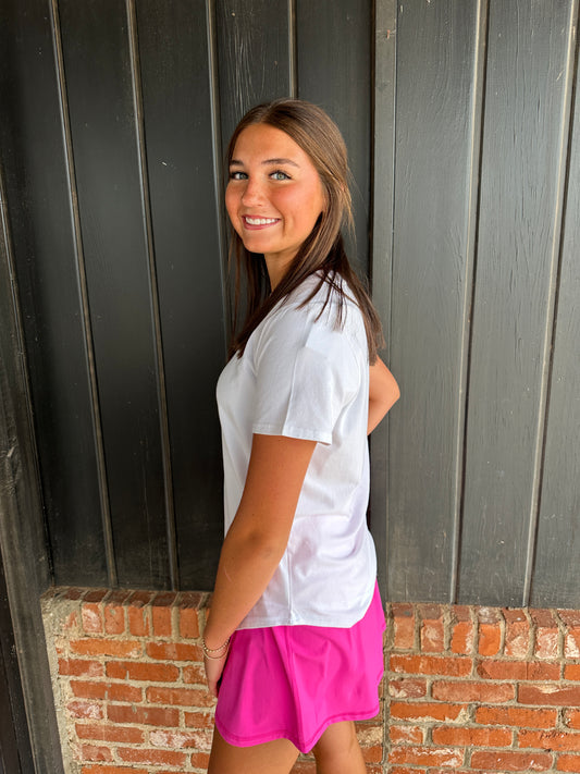 White Soft Curve Pima Cotton Tee
