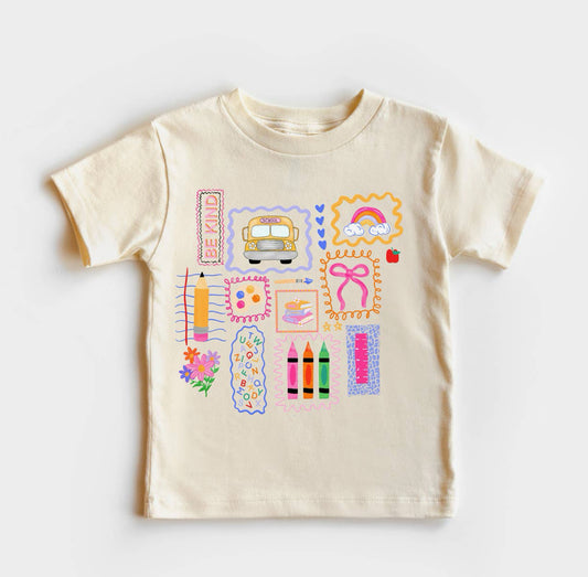 PREORDER!!!!Back To School Doodle Be Kind School Bus Kids Youth Shirt