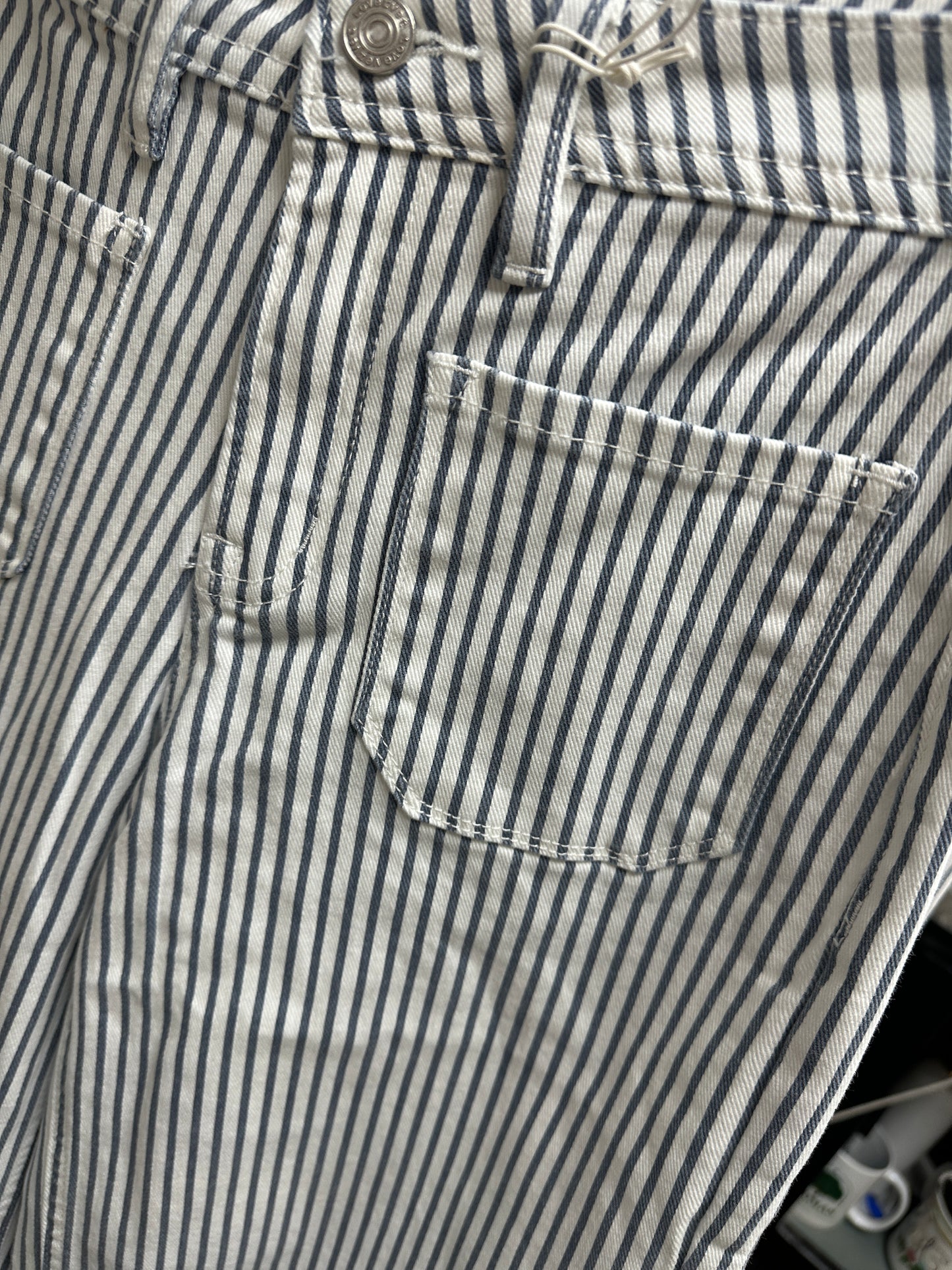 Vervet high rise striped wide leg jeans