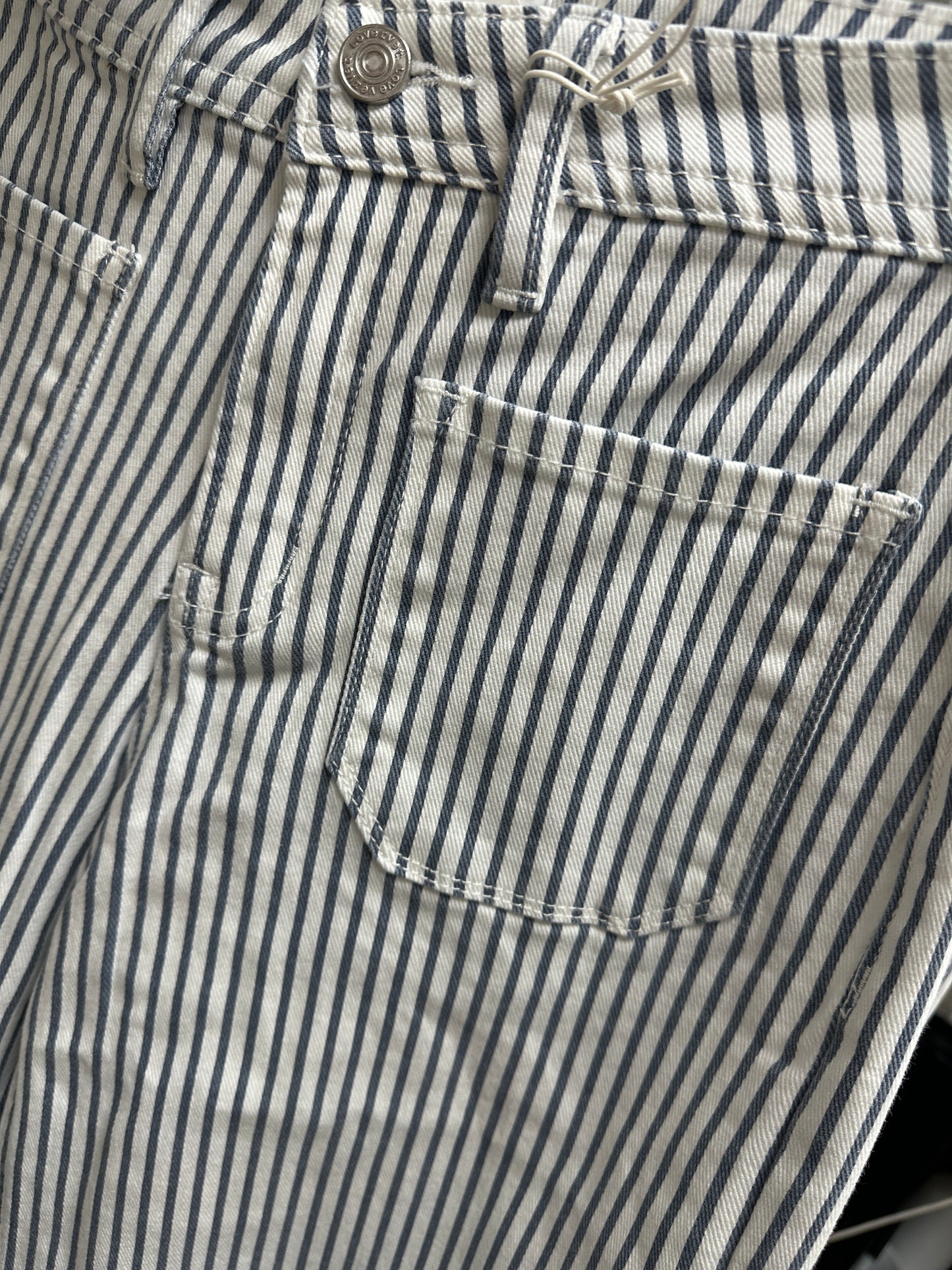 Vervet high rise striped wide leg jeans