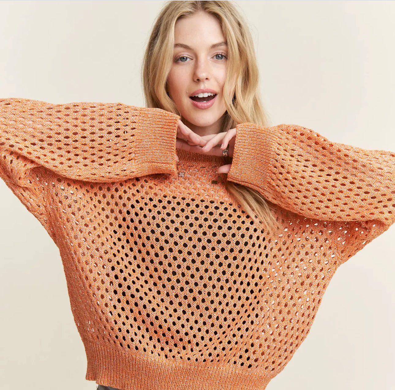 Orange Crochet Top