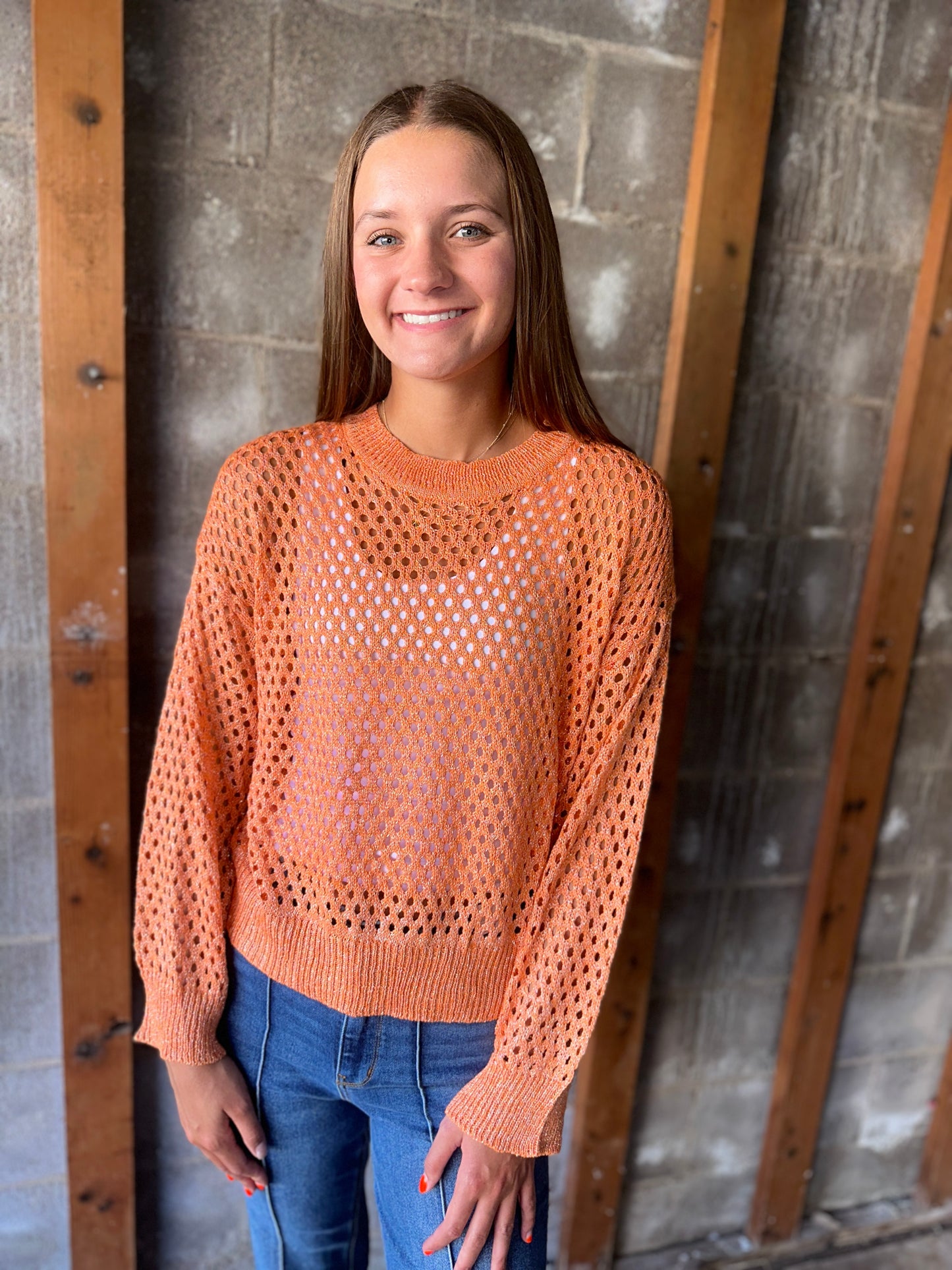 Orange Crochet Top