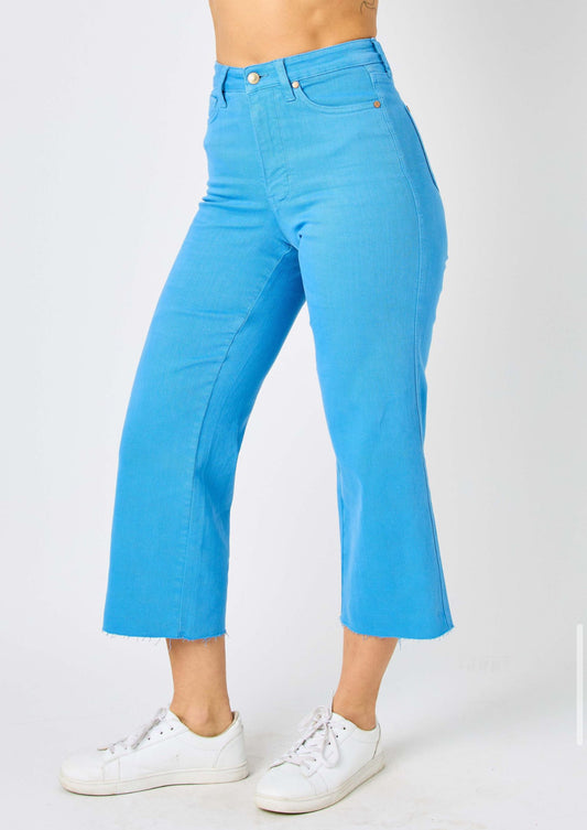 Sky Blue Judy Blue - Tummy Control - Crop Wide