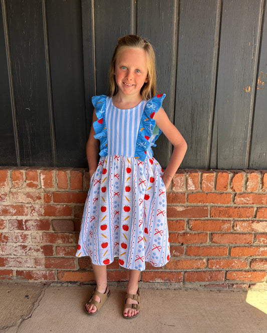 Macy RUFFLE TANK DRESS Back to School Kids Outfit