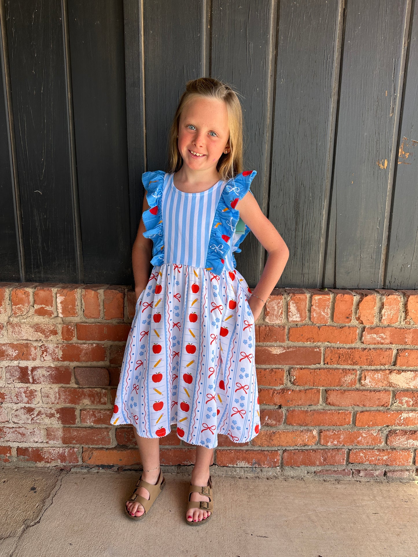 Macy RUFFLE TANK DRESS Back to School Kids Outfit