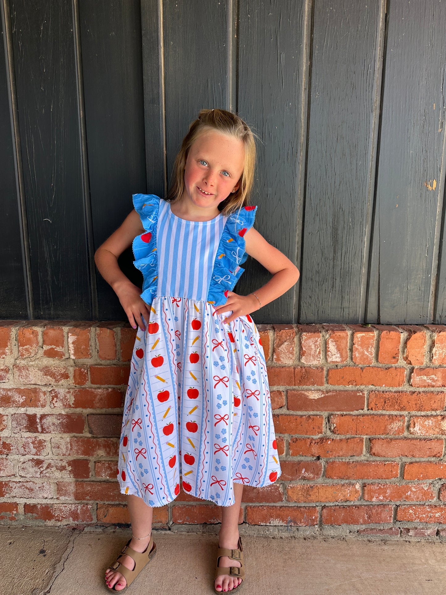 Macy RUFFLE TANK DRESS Back to School Kids Outfit
