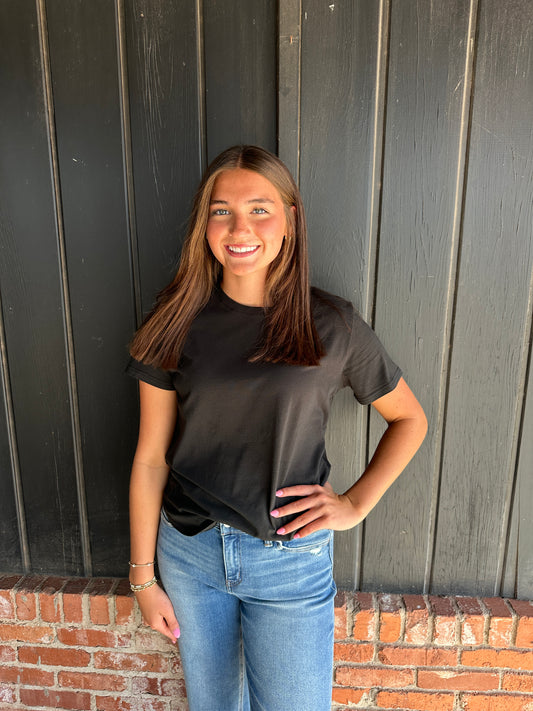 Black Soft Pima Cotton Tee