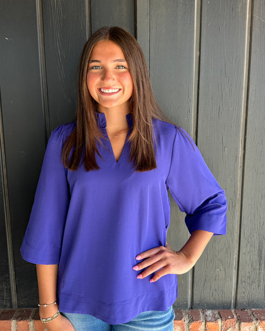 Purple 3/4 sleeve top