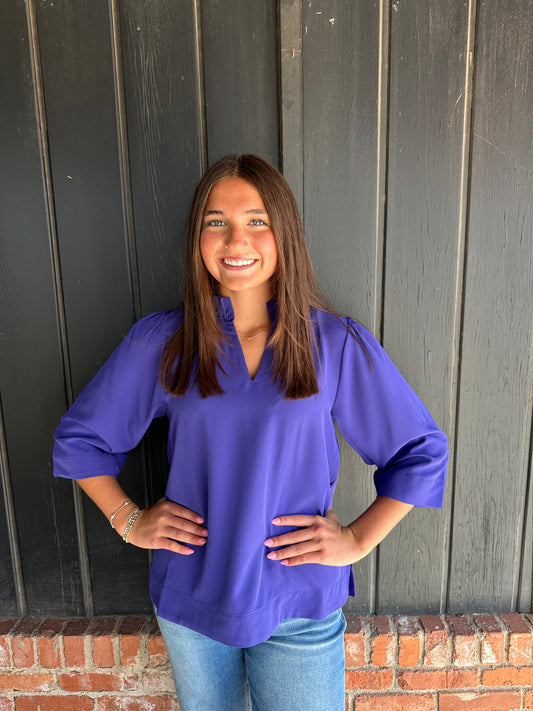 Purple 3/4 sleeve top