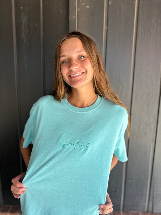 God is Greater Mint Tee