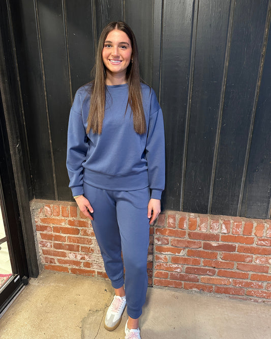 Blue Indigo Scuba Jogger Set