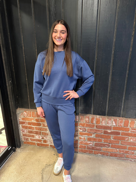 Blue Indigo Scuba Jogger Set