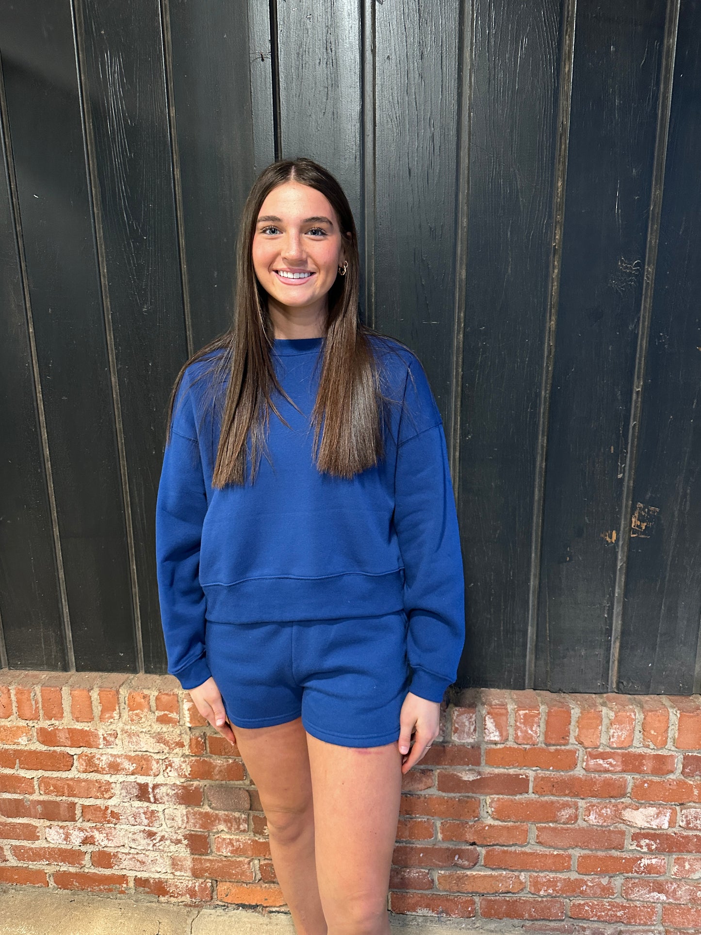 Light Navy Pullover & Short Set