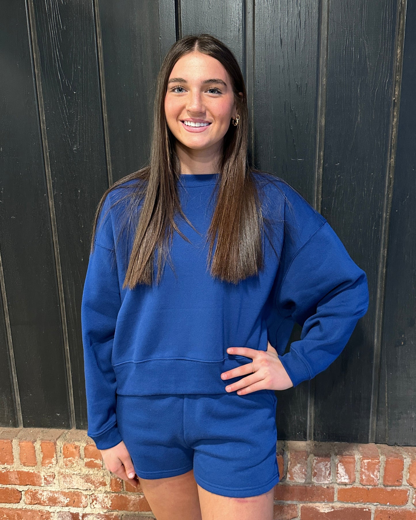 Light Navy Pullover & Short Set