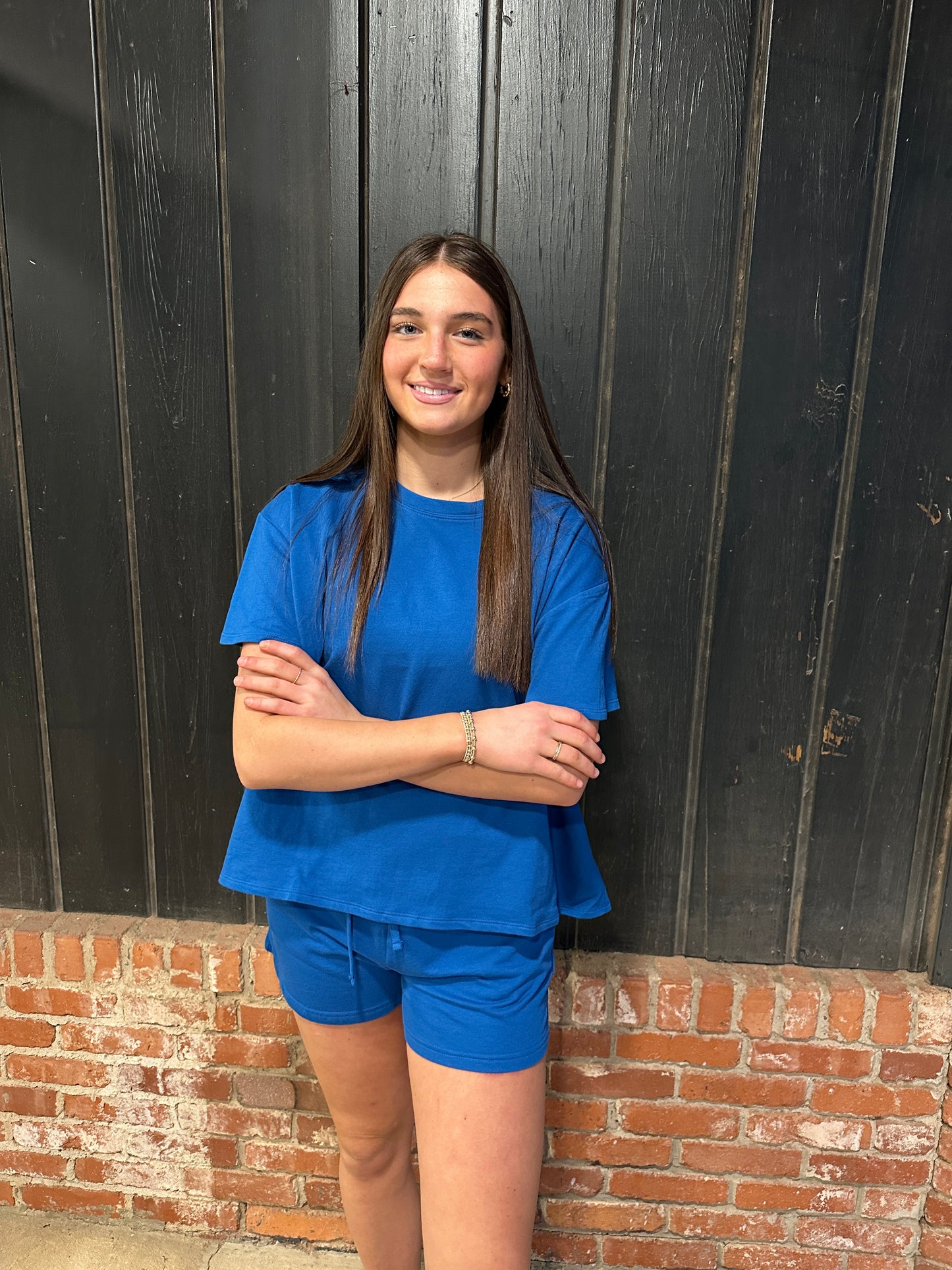 Royal Blue Short Sleeve top & short set