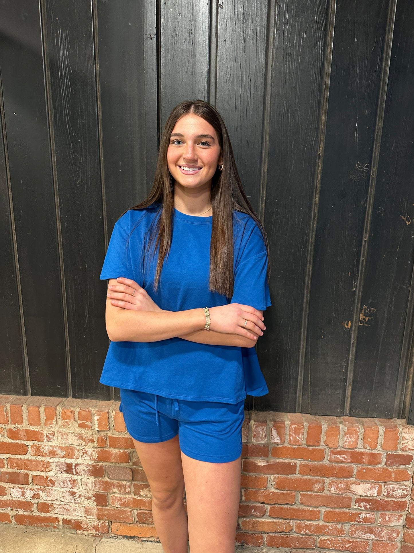 Royal Blue Short Sleeve top & short set