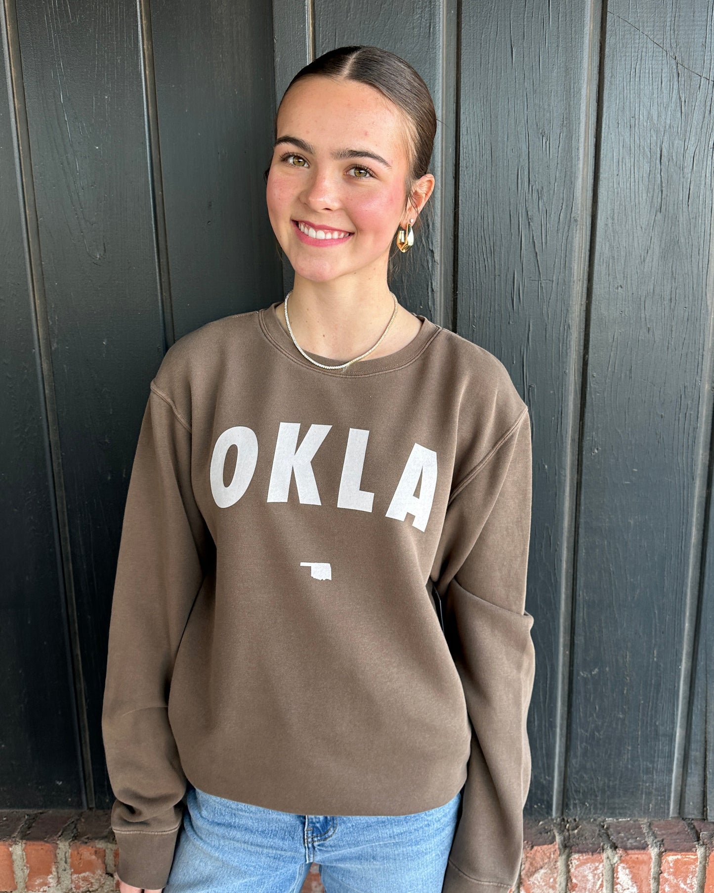 Mocha OKLA Crewneck