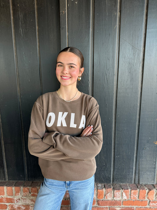 Mocha OKLA Crewneck