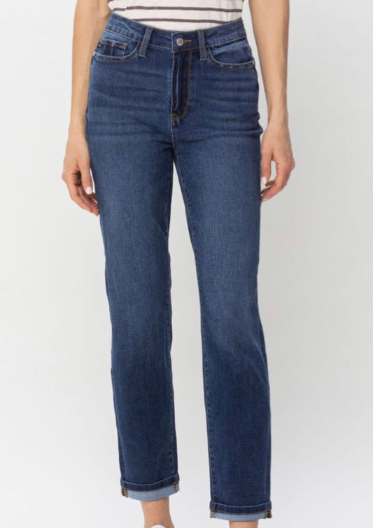 Judy blue high waist sustainable cuff denim