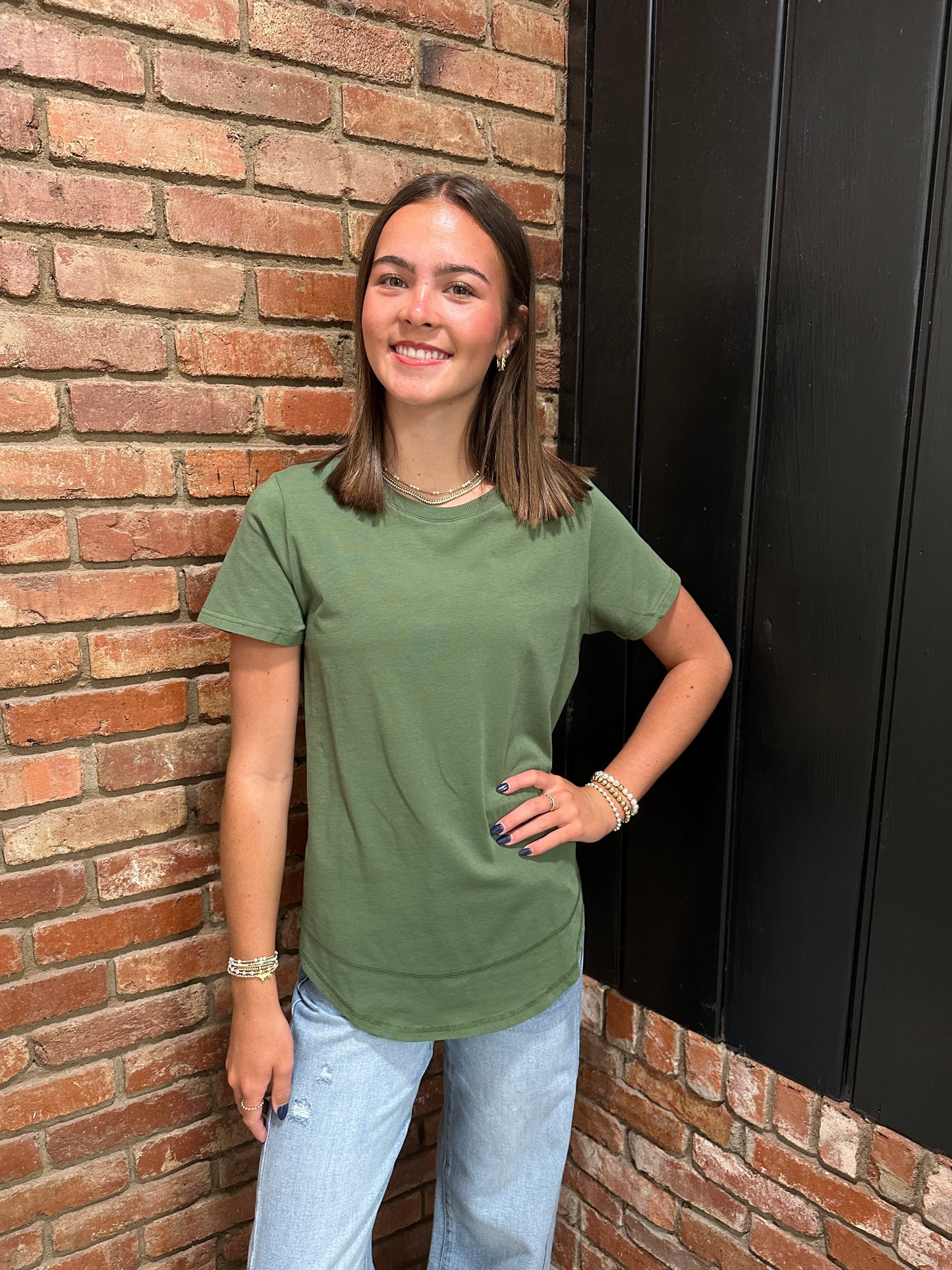 Sage Soft Curve Pima Cotton Tee