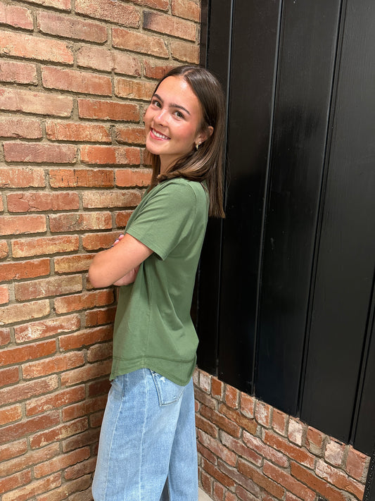 Sage Soft Curve Pima Cotton Tee