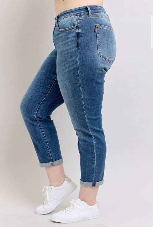 Judy Blue Vintage Wash Boyfriend Jean - Plus