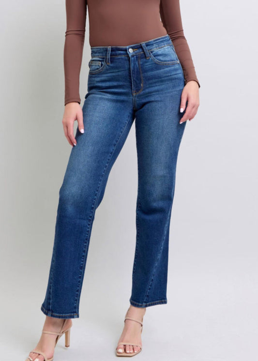 Judy Blue Side Seam Detail Straight Jeans