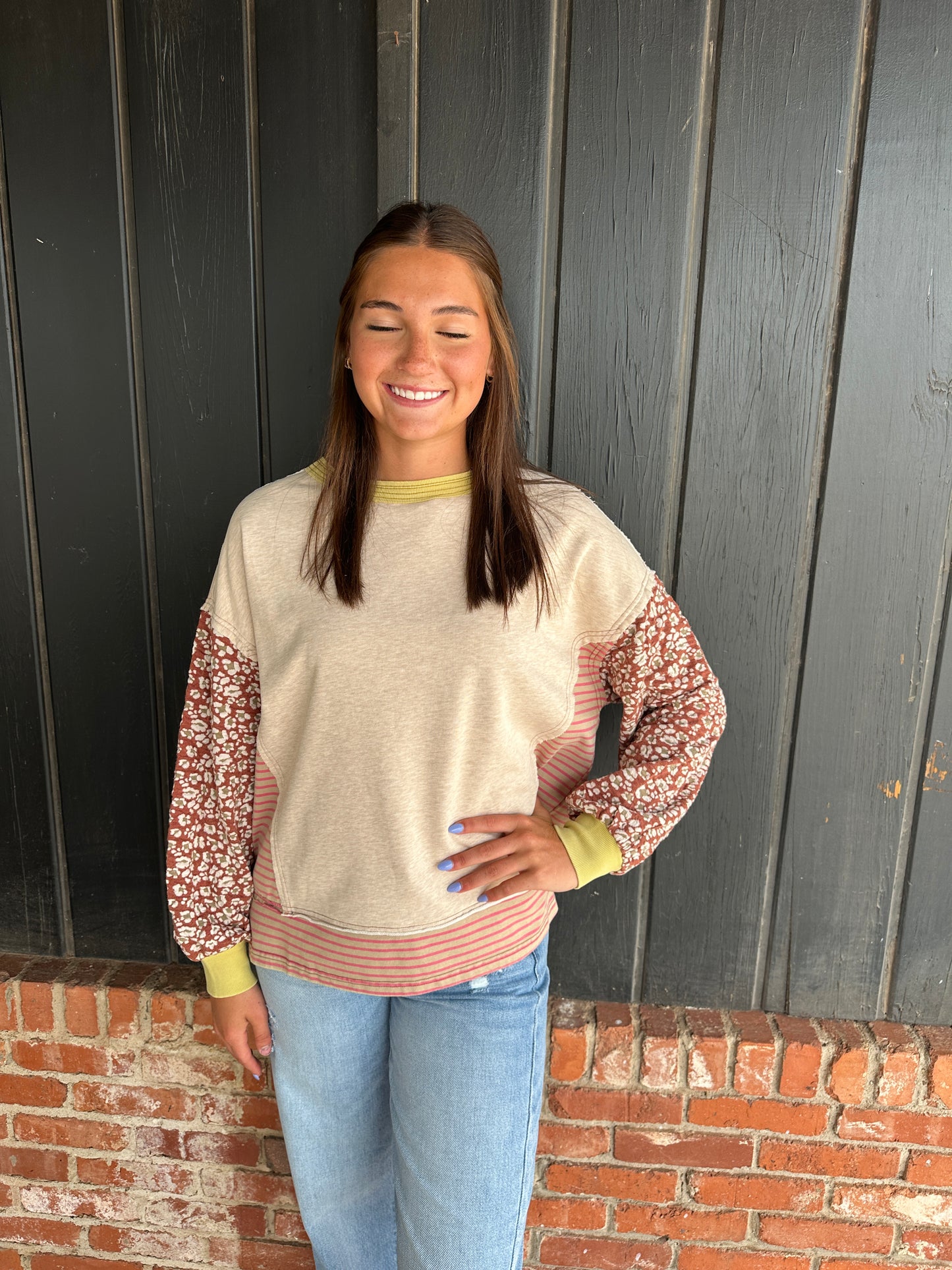 Oatmeal Mix Washed pullover