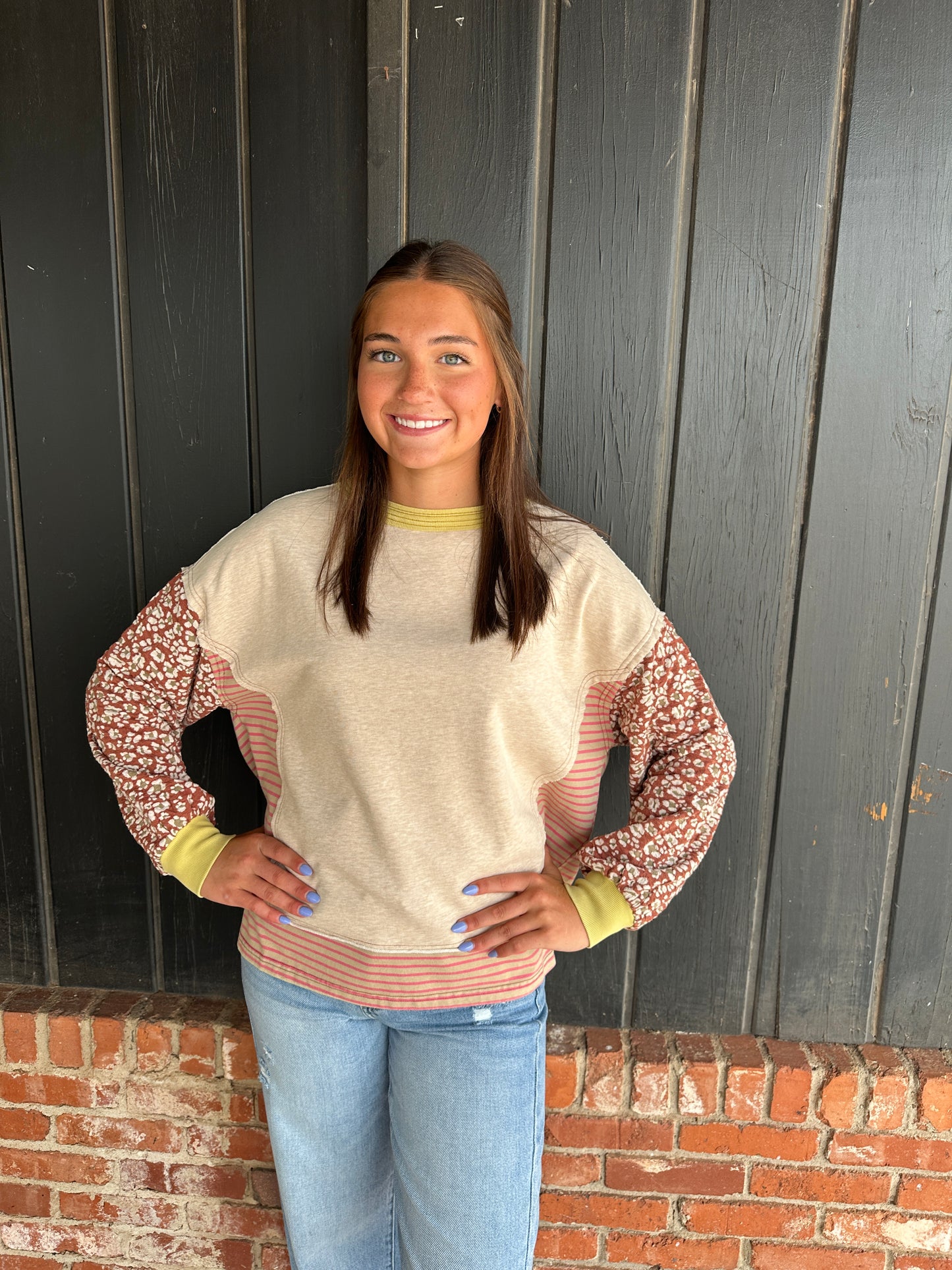 Oatmeal Mix Washed pullover
