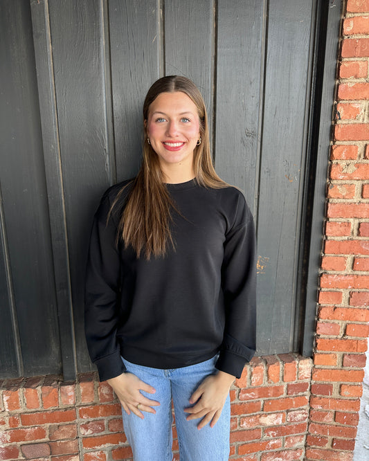 Black Soft Scuba Sweatshirt