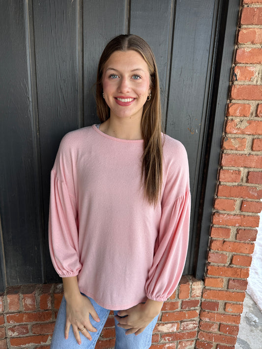 Light Pink Sweater Top