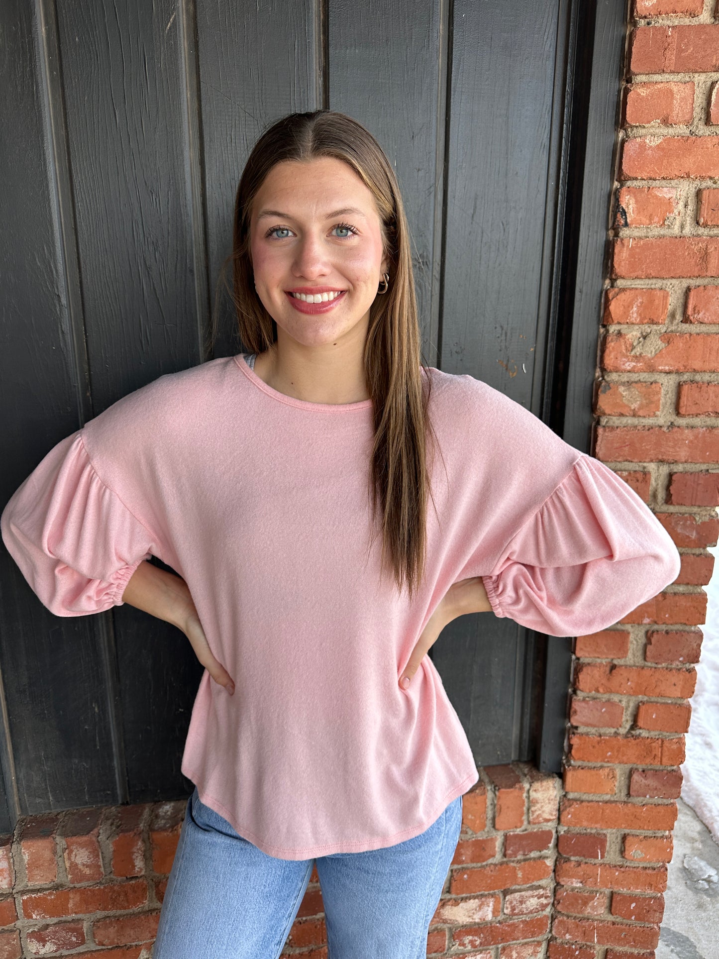 Light Pink Sweater Top