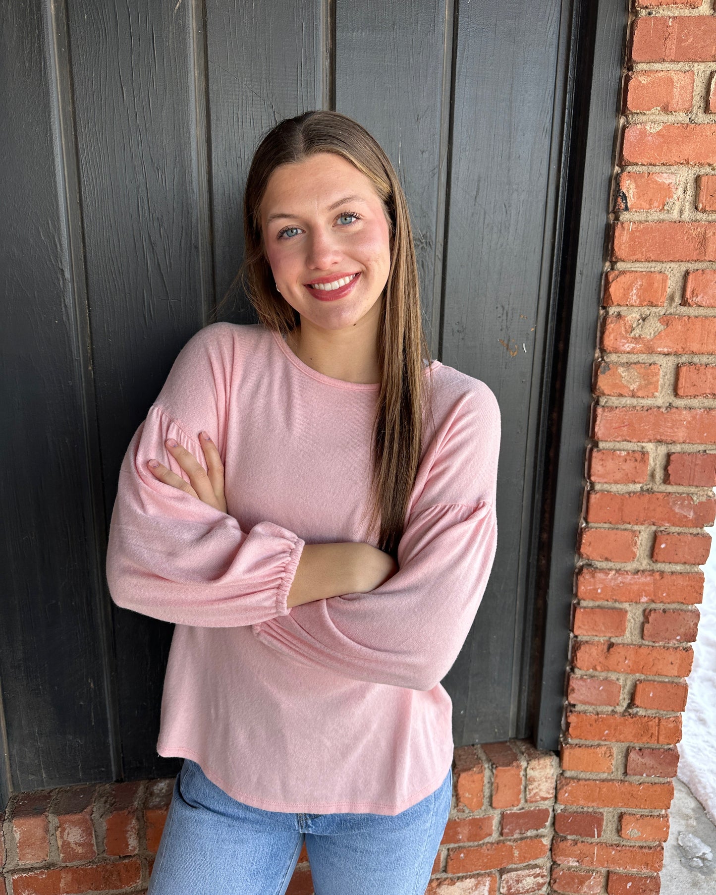 Light Pink Sweater Top