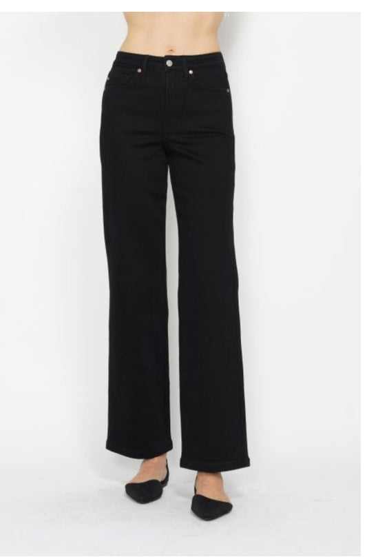 Judy Blue Tummy Control Straight Jeans - Black