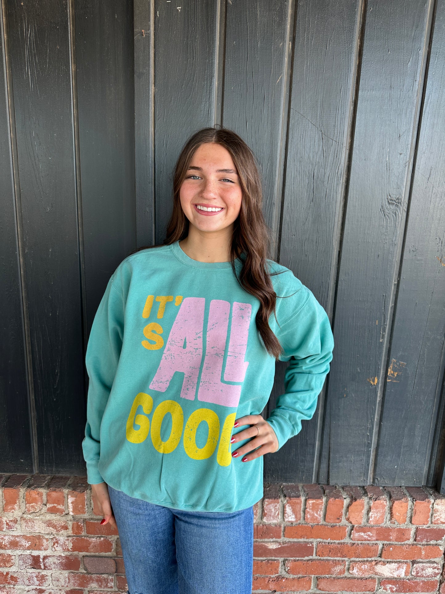 It's All Good Comfort Color Crew Sweatshirt
