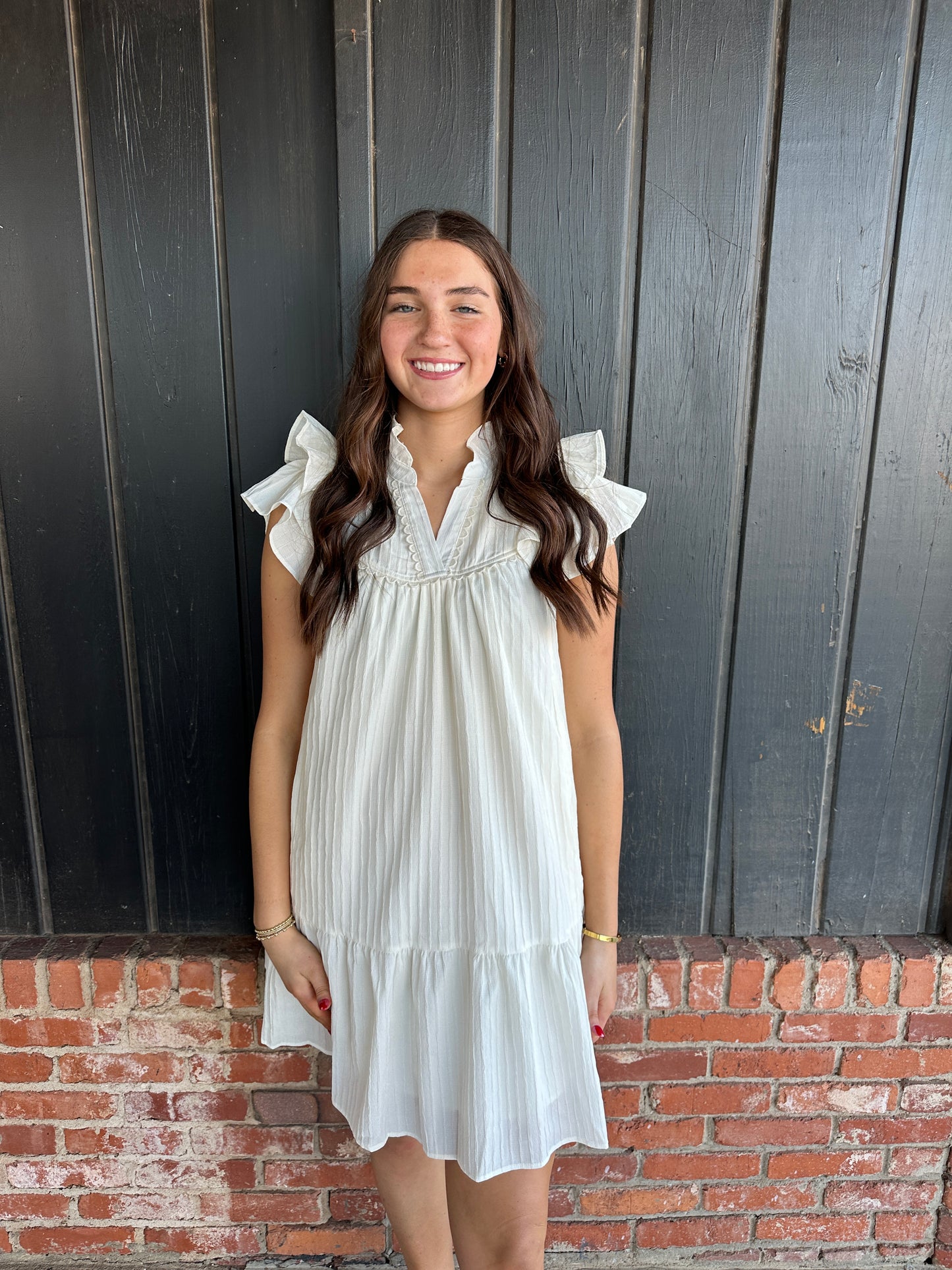 The Sofia Flutter Sleeve Tiered Dress