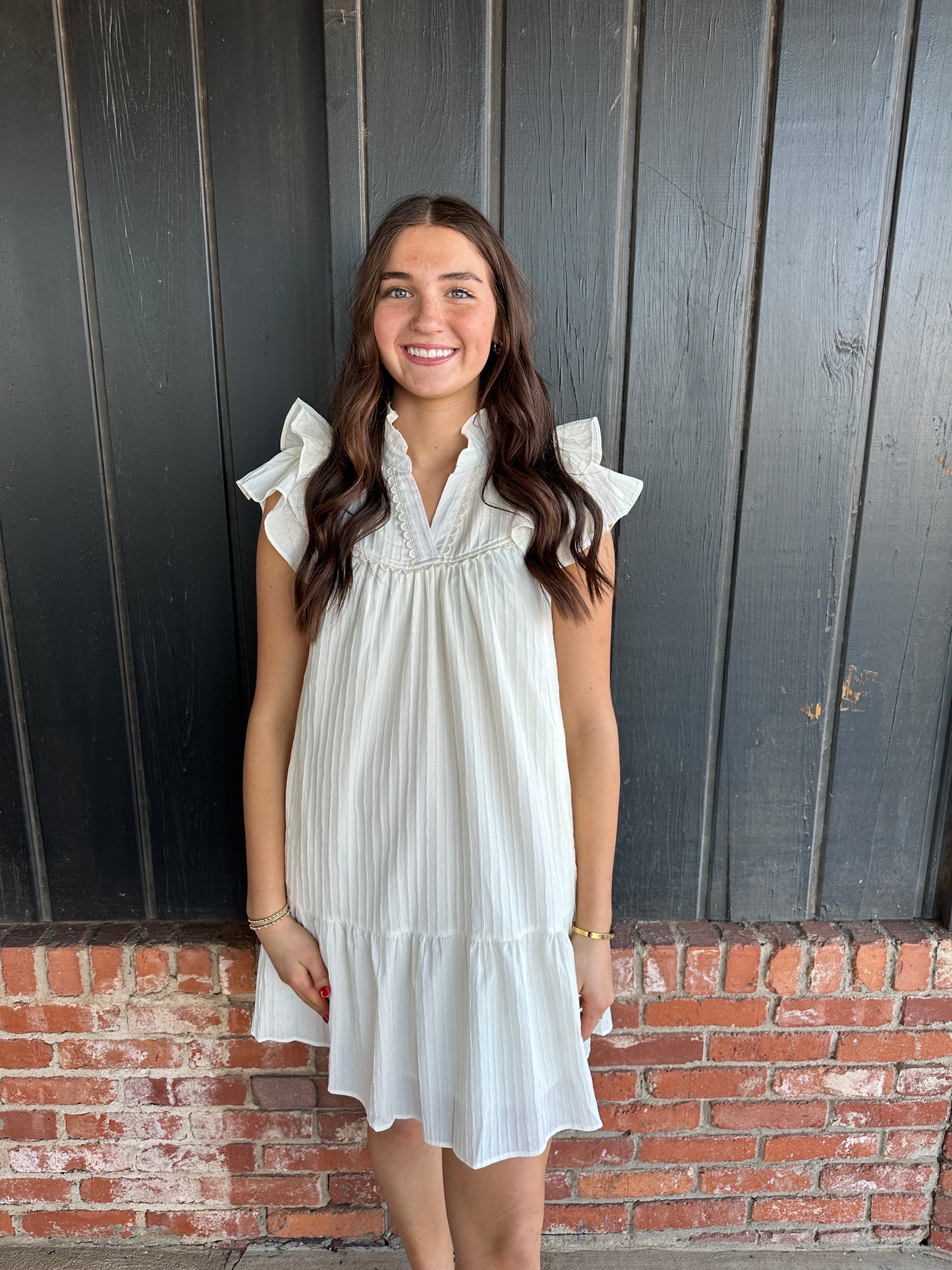 The Sofia Flutter Sleeve Tiered Dress